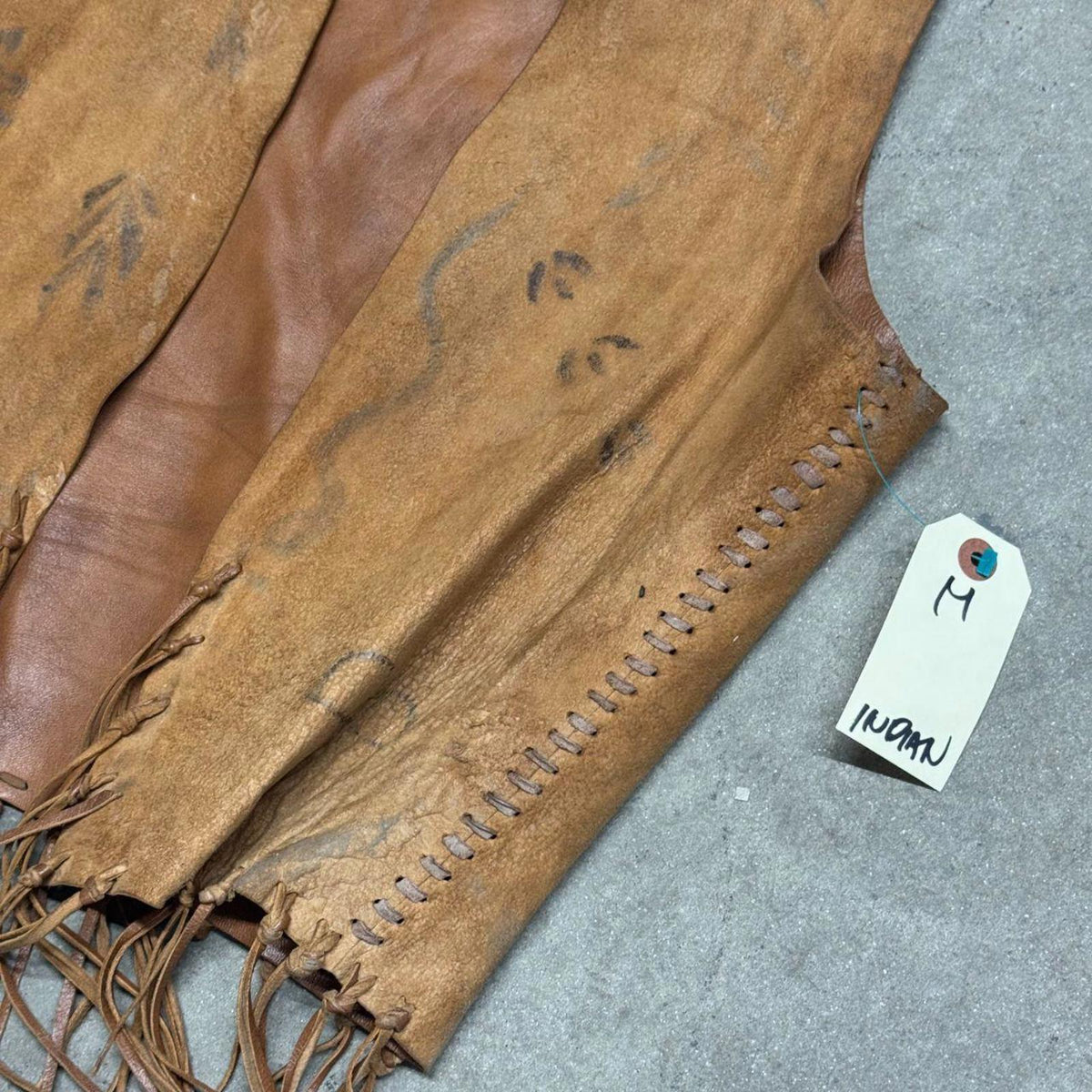 Vintage 60s 70s Fringed Suede Western Vest Brown Film Costume
