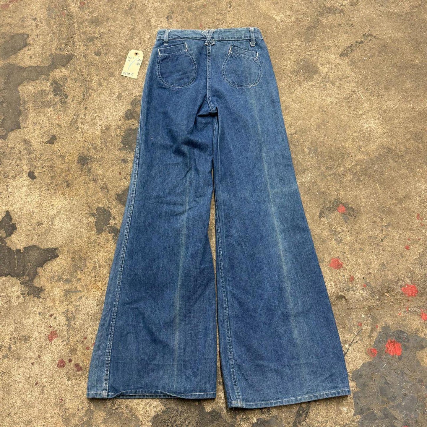 Vintage 70s High-Rise Flare Bell Bottom Jeans XS