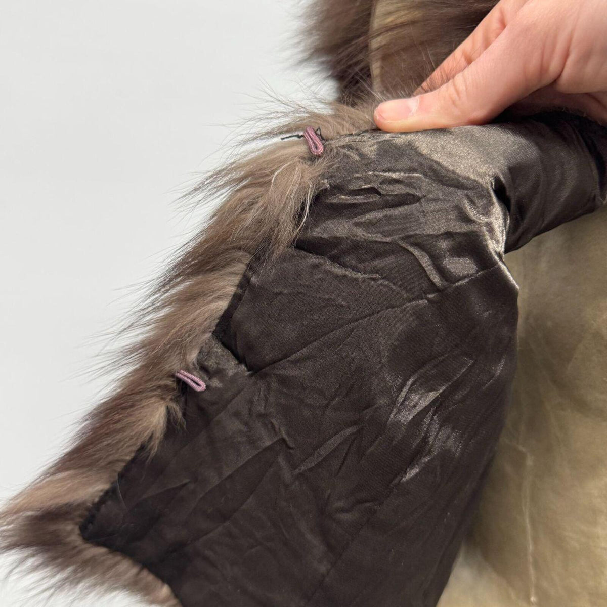 Y2K Vintage Variegated Brown Genuine Fox Fur Vest
