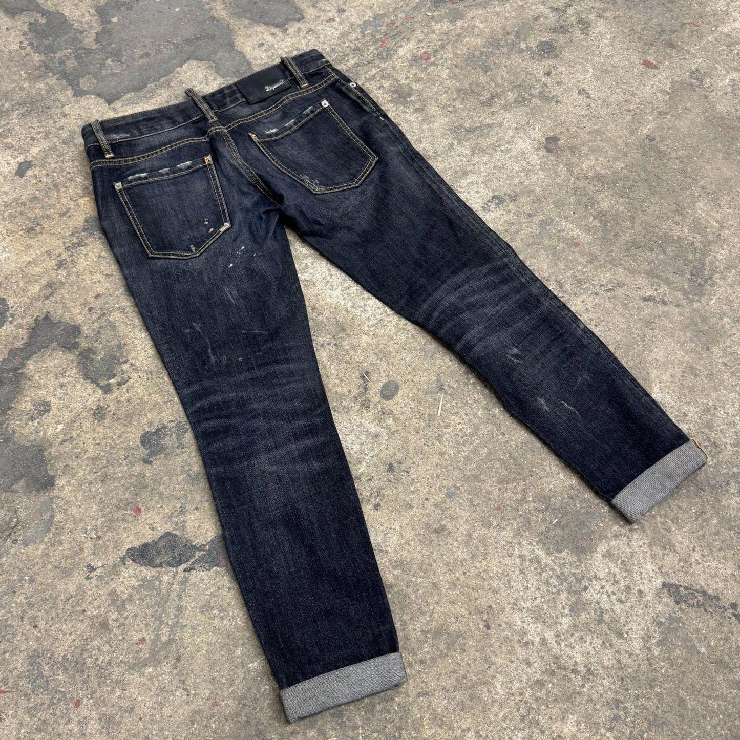 Archival Dsquared² Low Rise Cropped Capri Distressed Skinny Jeans