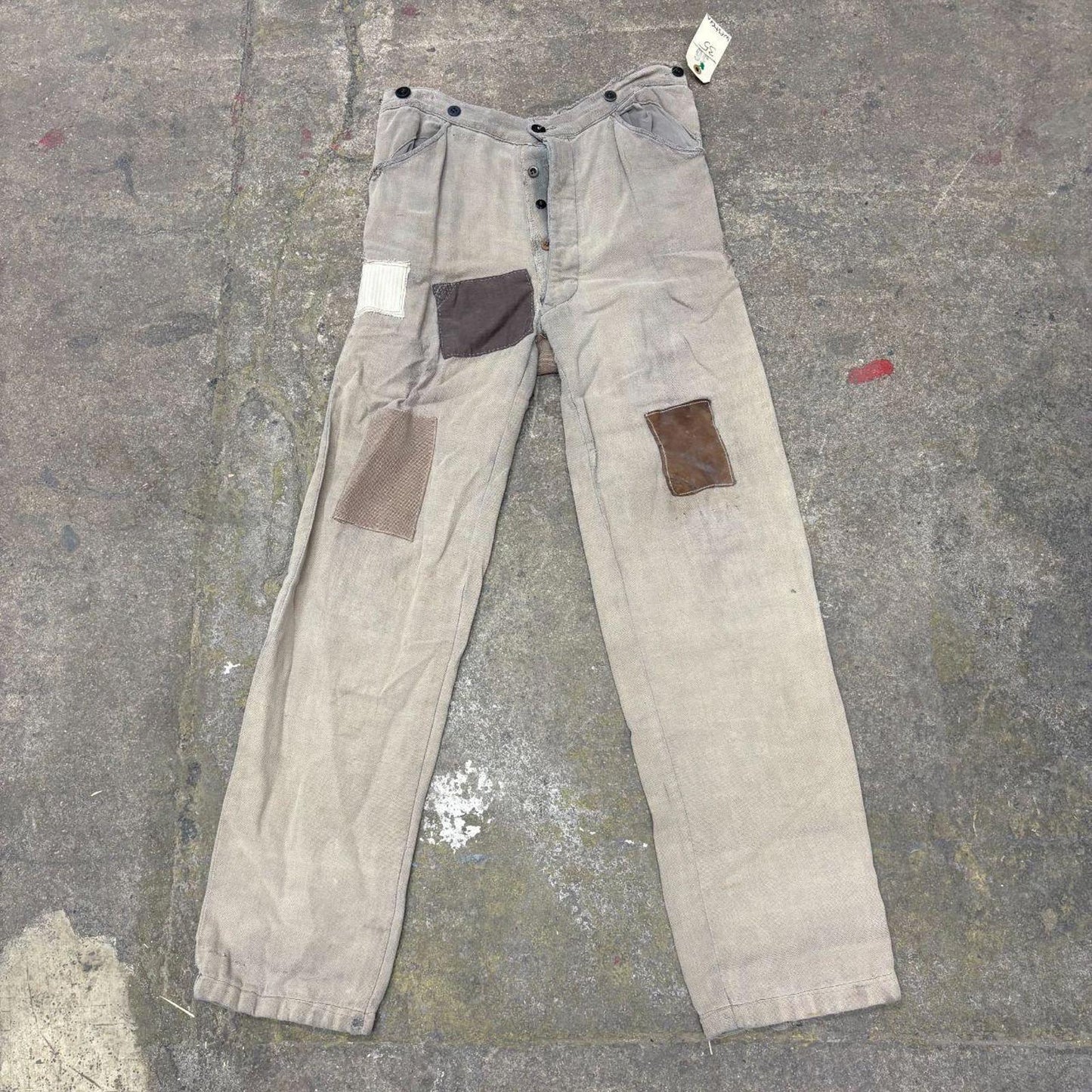 Vintage 30s 40s Patchwork Western Pants Thrashed Faded