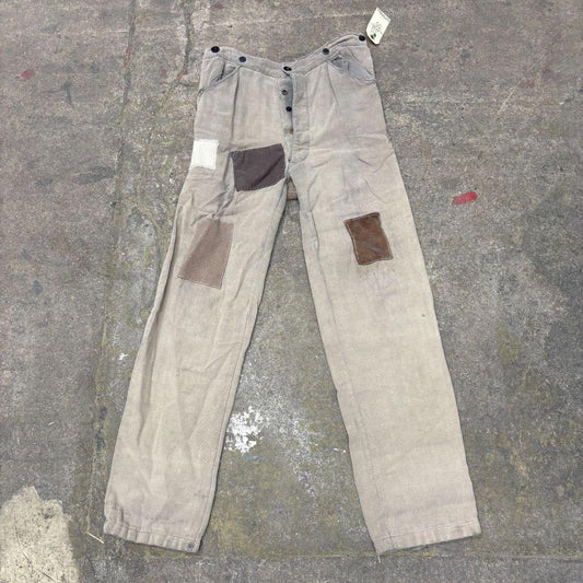 Vintage 30s 40s Patchwork Western Pants Thrashed Faded