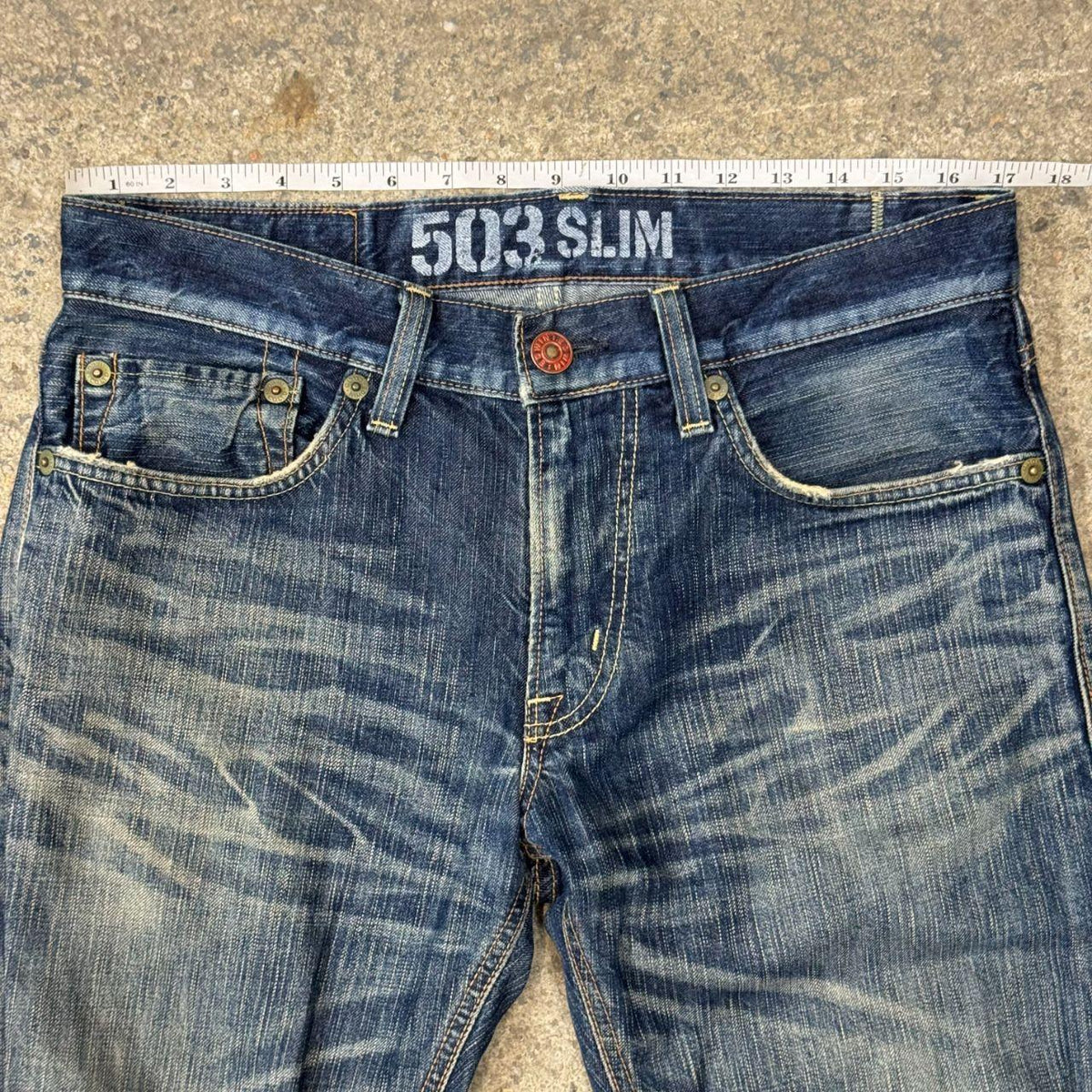 Vintage EDWIN Blue Trip 503 Mud-Wash Japanese Jeans