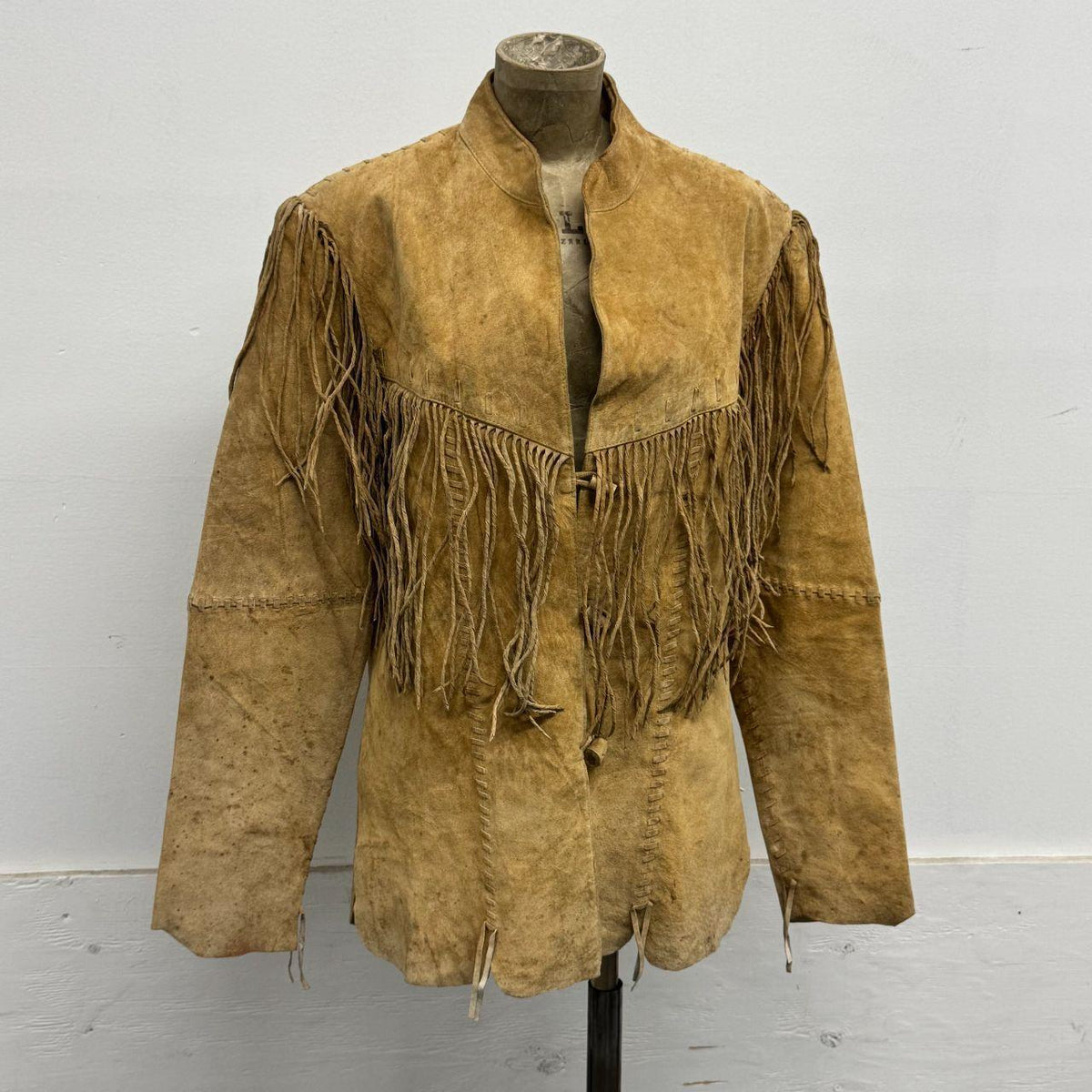 Vintage Scully Tan Buckskin Suede Western Fringe Jacket