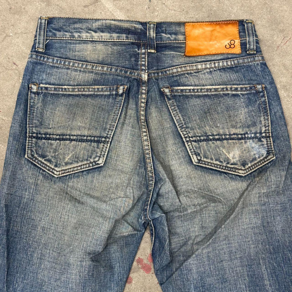 Vintage Y2K Ultra Low Rise Jeans Faded Mud Wash Japanese Johnbull