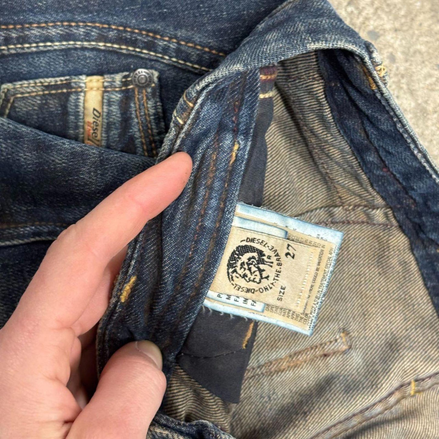 Vintage Y2K Diesel Low Rise "Technical Indigo" Jeans 27