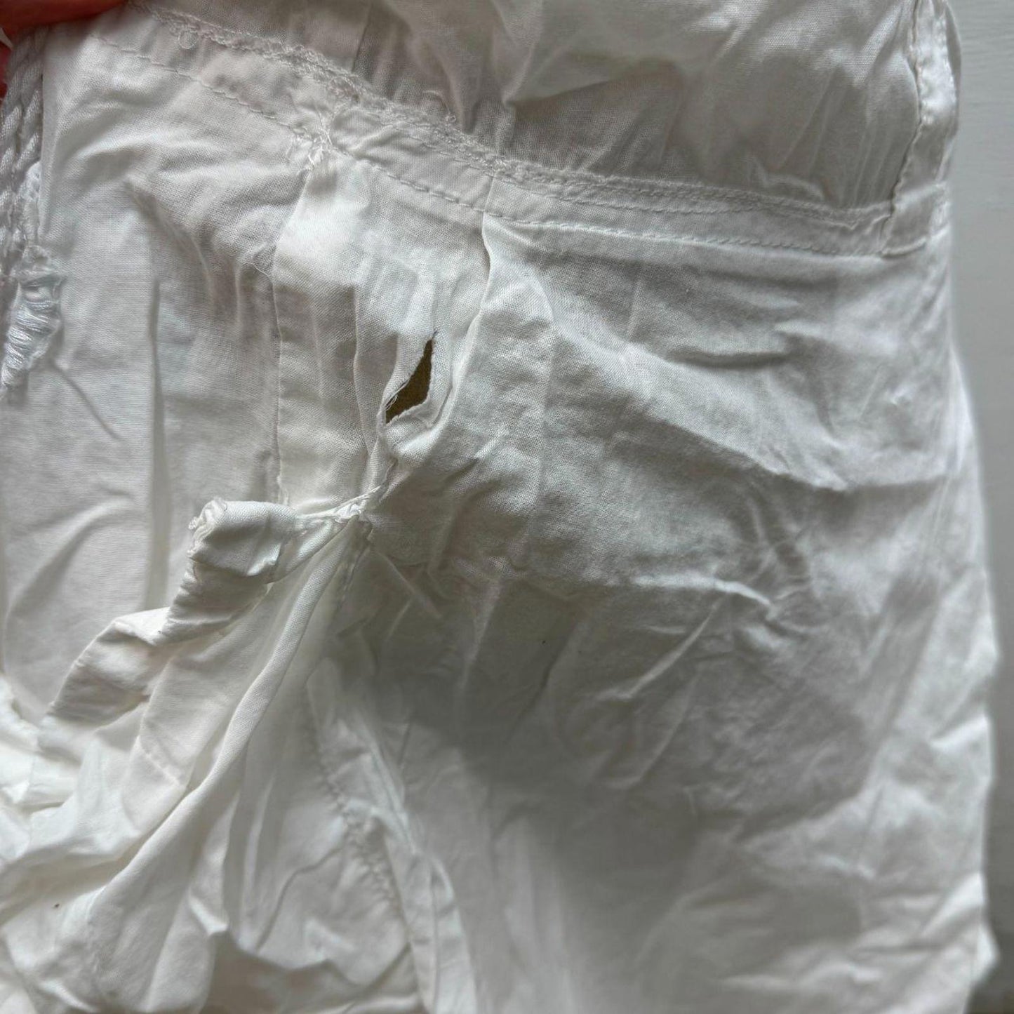 Vintage La Mode Est à Vous White Cotton Parachute Dress