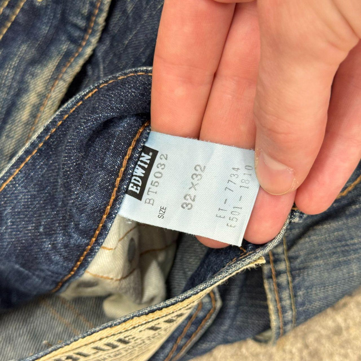 Vintage EDWIN Blue Trip 503 Mud-Wash Japanese Jeans
