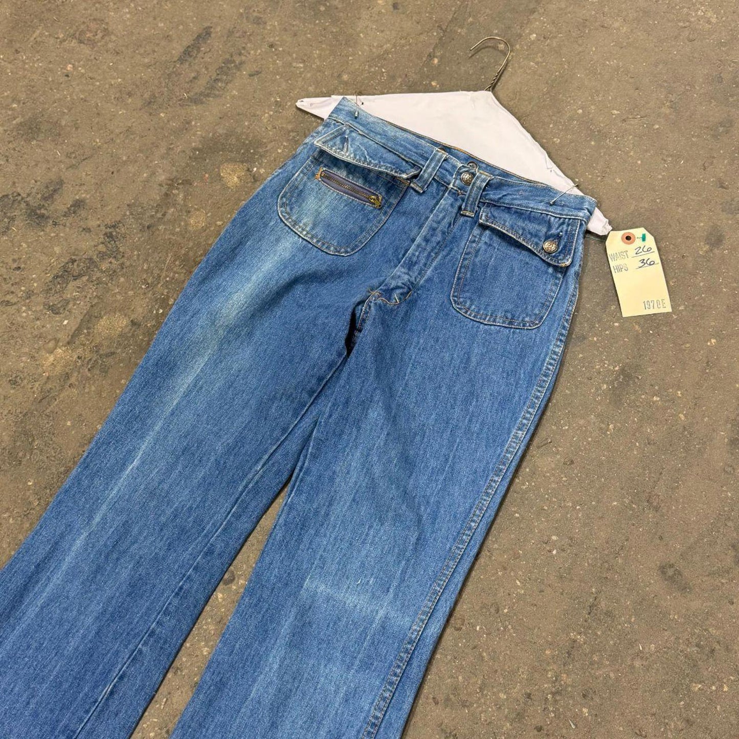 Vintage 70s High Rise Flare "Bush" Jeans XS