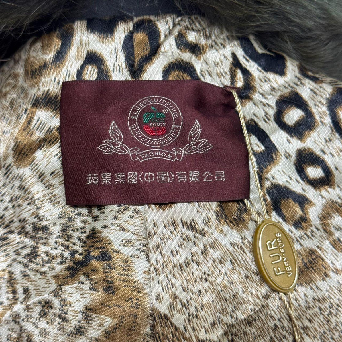 Vintage Y2K Olive Green Rabbit & Fox Fur Jacket Coat