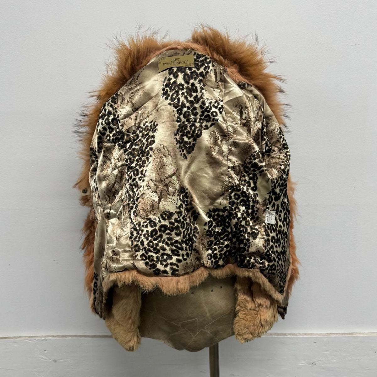 Vintage Y2K Gray Real Raccoon Fur Jacket Coat