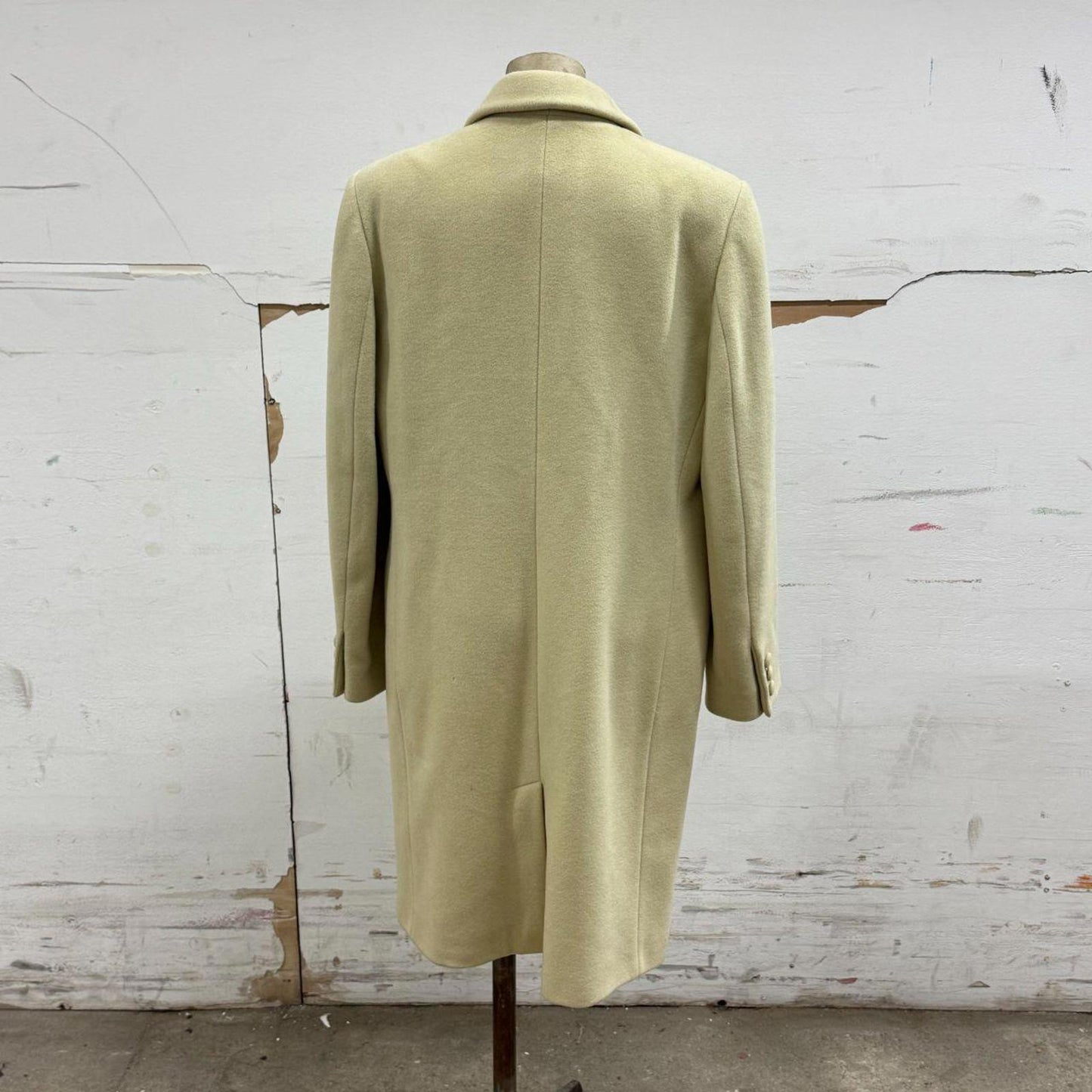 90s Vintage Makola Pale Sage Wool Longline Coat