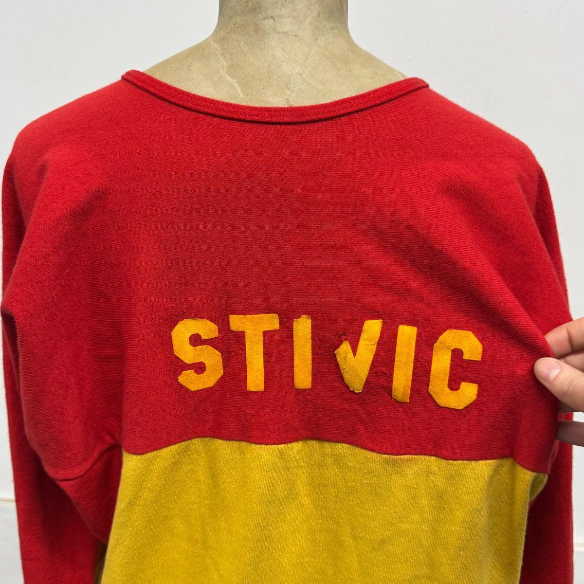Vintage 70s Distressed Red 88 Henley Football Jersey TV COSTUME