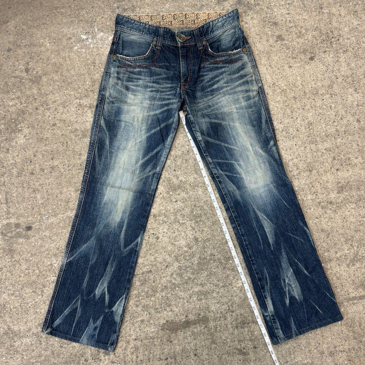 Vintage Y2K EDWIN Blue Trip 503  Wastern Stitch Japanese Denim Jeans