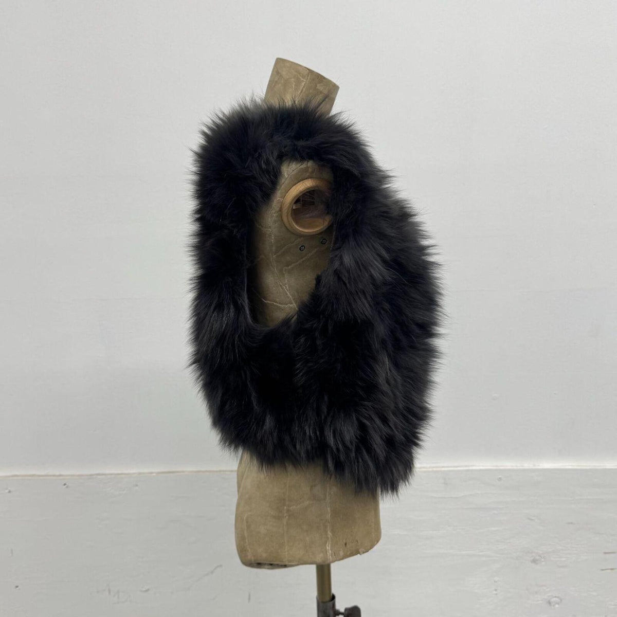 Y2K Vintage Dark Slate Gray Genuine Fox Fur Vest