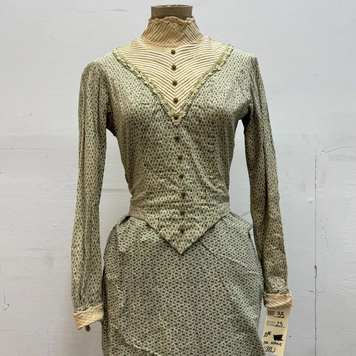 Vintage 1950s does 1880s Victorian Western Bustle Prairie Dress Film Costume