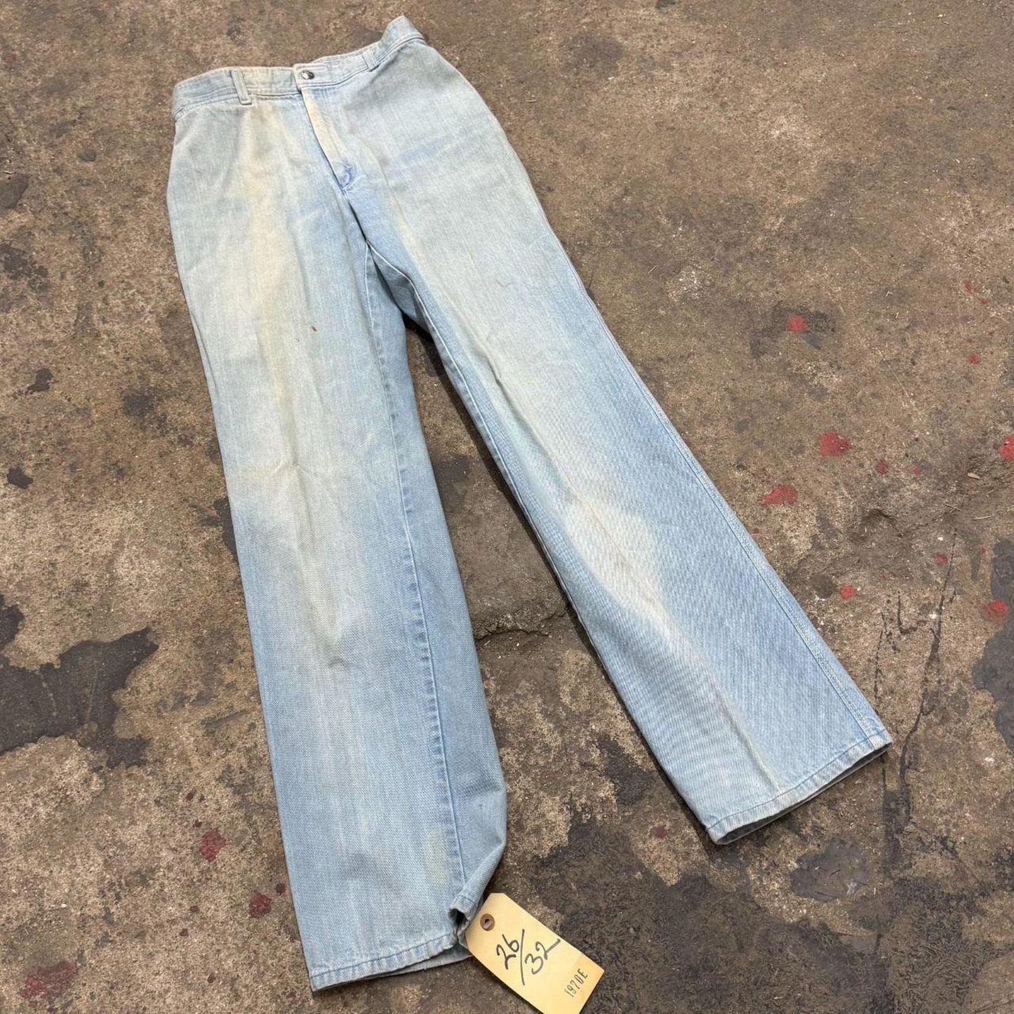 Vintage 70s Pizzazz High-Rise Faded Light Wash Jeans