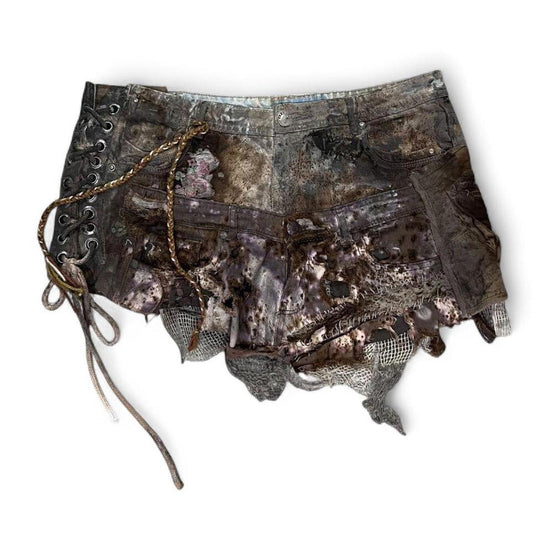 CraftCollabo One-of-a-Kind Apocalyptic Mini Skirt L