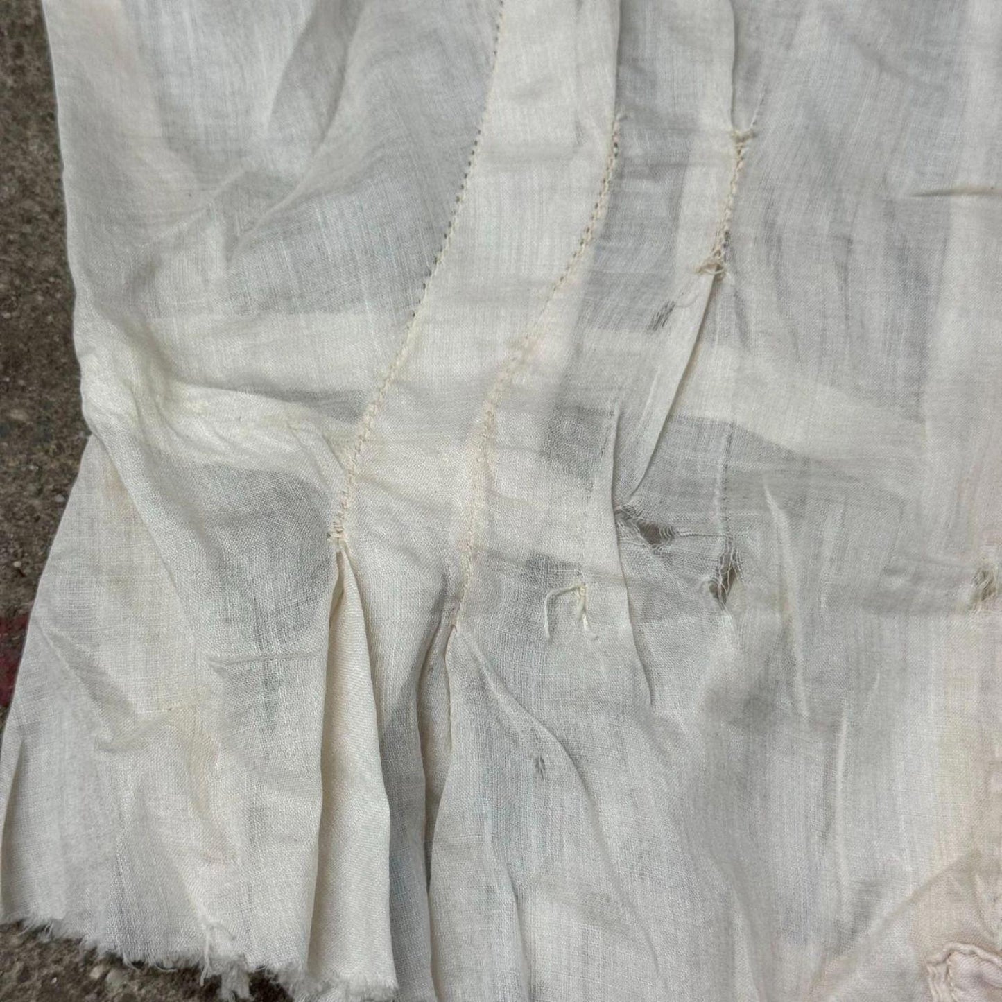 Vintage Film Costume 40s 50s Does Victorian Antique Style White Bodice S