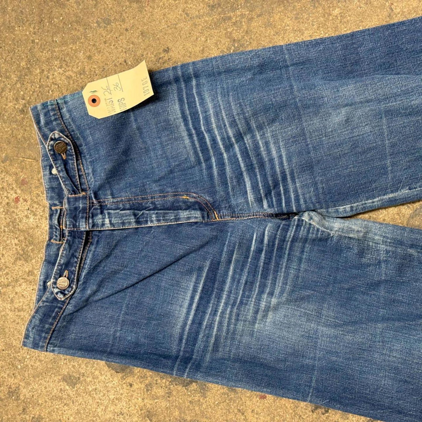 Vintage Chemin De Fer High-Rise Wide-Leg Jeans S