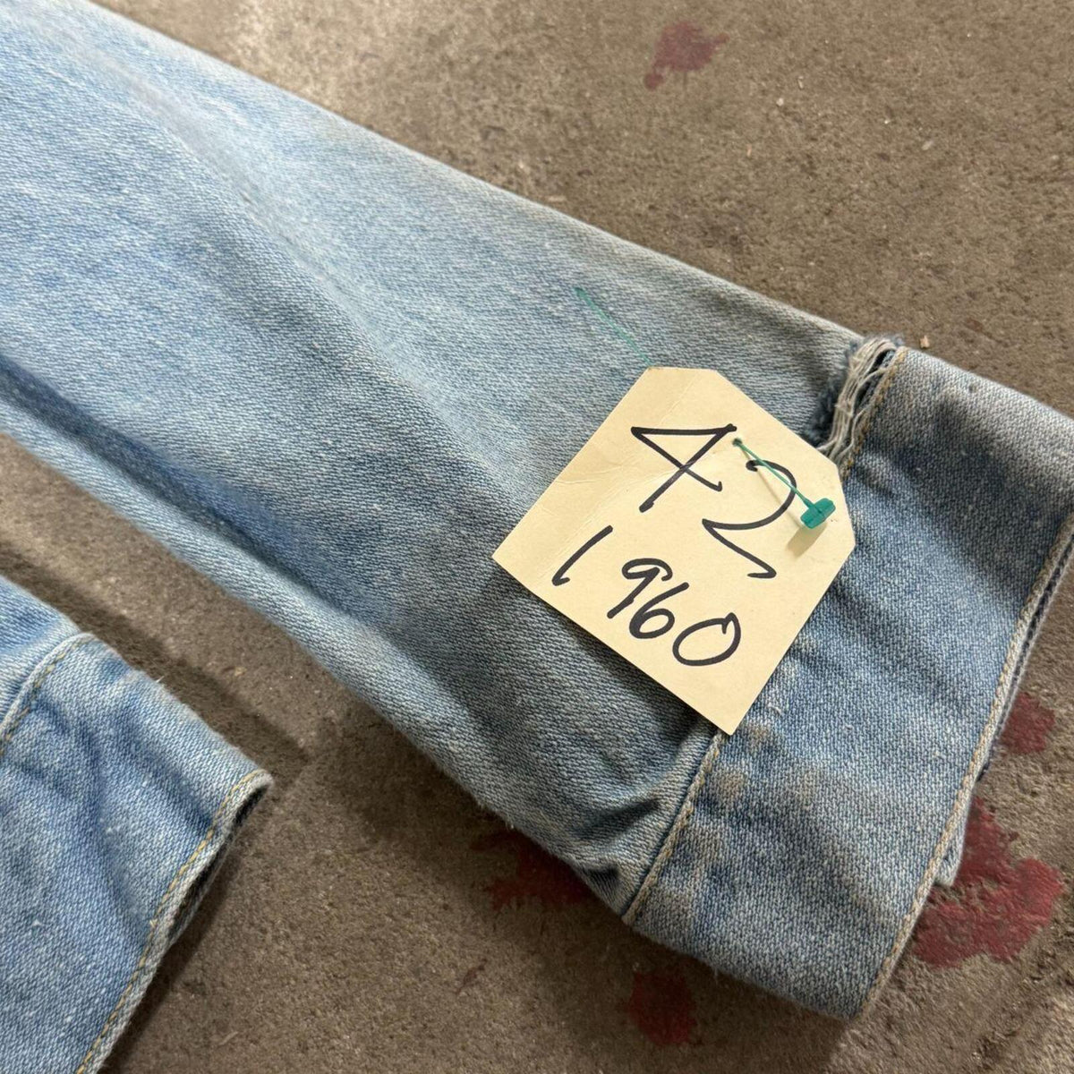 60s Vintage Maverick Made in USA Denim Trucker Jacket Blue Bell