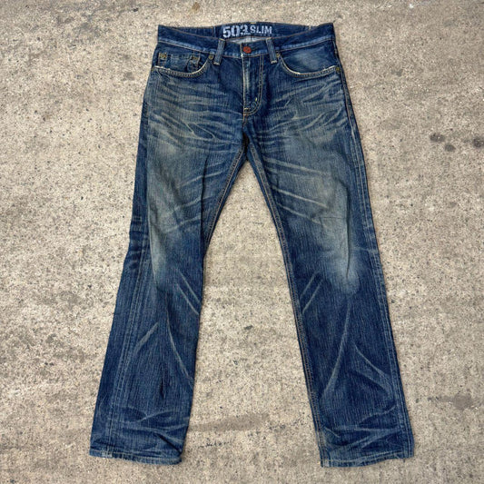 Vintage EDWIN Blue Trip 503 Mud-Wash Japanese Jeans