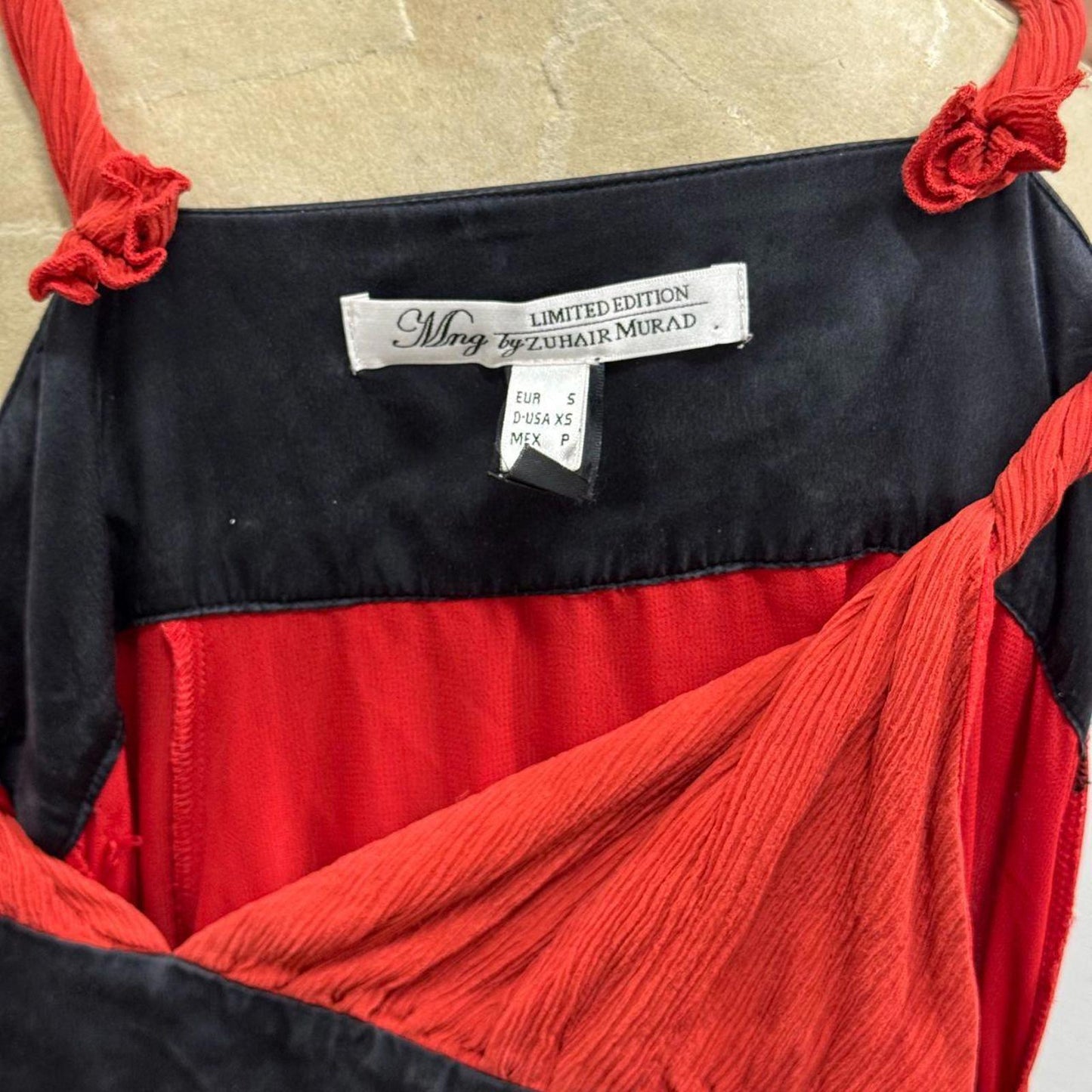 Zuhair Murad x MNG Limited Edition Red & Black Silk Gown