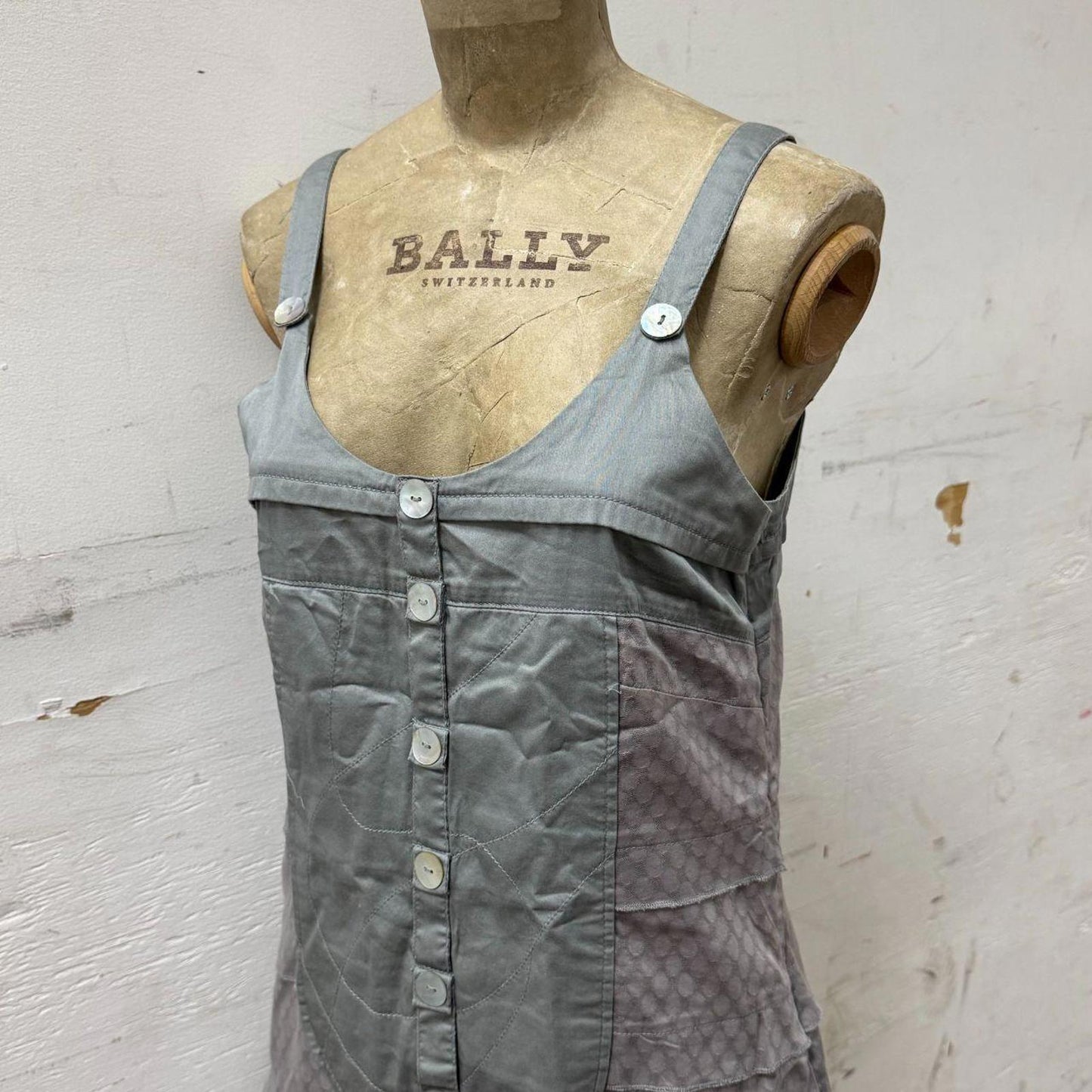 Vintage Mado des Autres Gray Layered Avant-Garde Dress