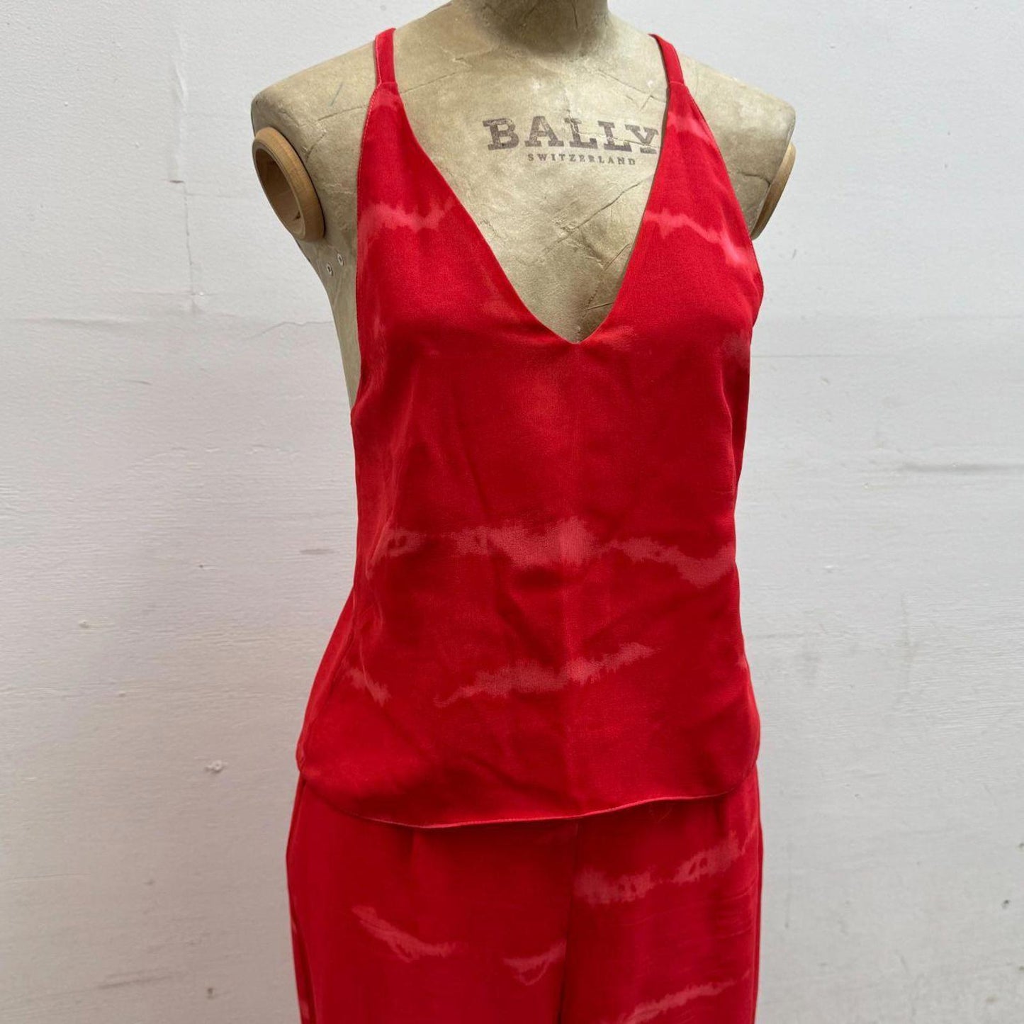 Authentic 90s Giorgio Armani 100% Silk Red Sample Set