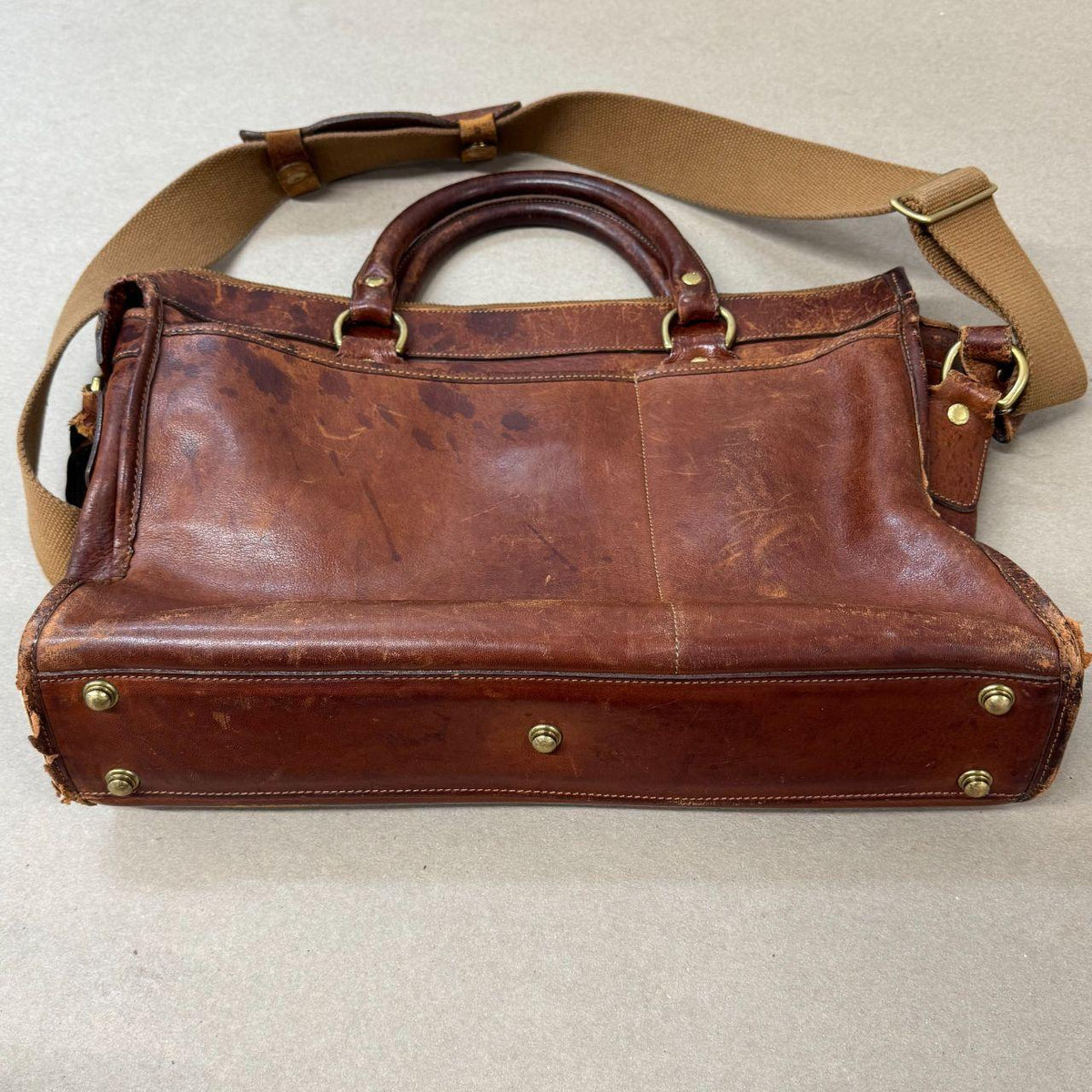 Vintage Marley Hodgson Ghurka Examiner Brown Leather Briefcase Bag