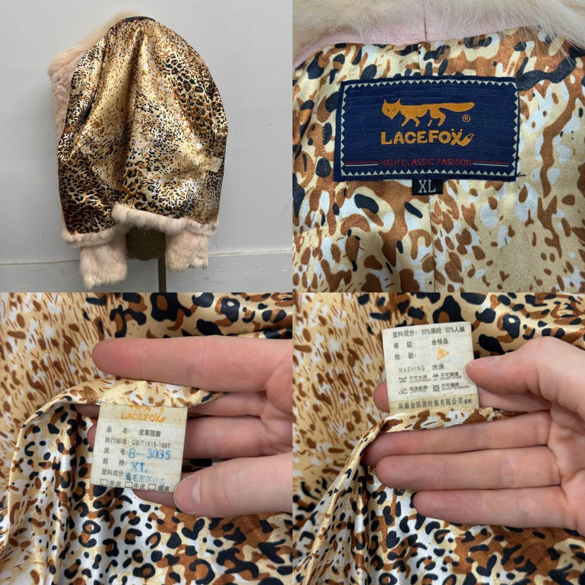 Vintage Y2K Pastel Baby Pink Rabbit & Fox Fur Jacket Coat