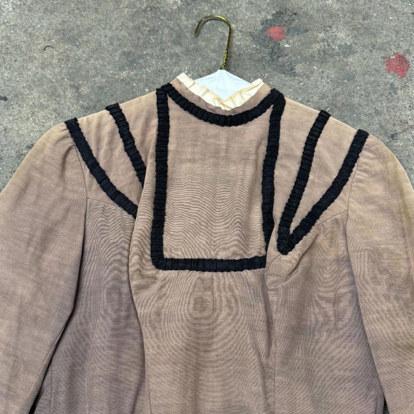 Vintage Film Costume 40s 50s Does Victorian Antique Style Mauve Bodice S