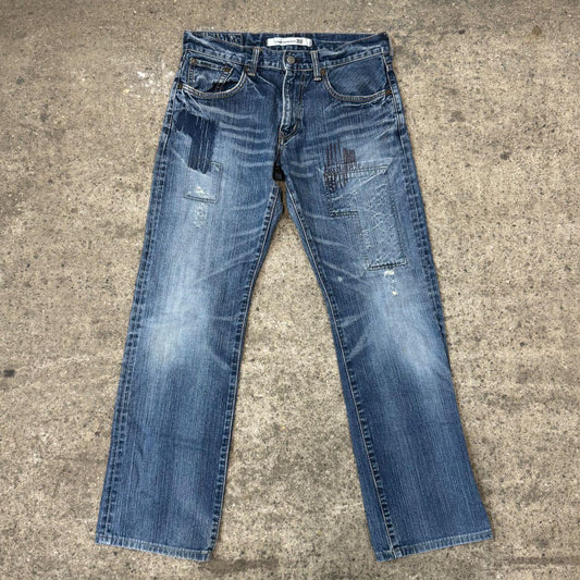 Vintage EDWIN Exclusive Vintage 403XV Distressed Patchwork Jeans