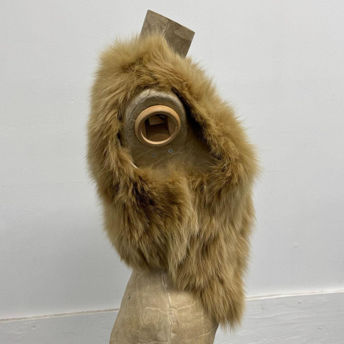 Y2K Vintage Golden Tan Genuine Fox Fur Vest