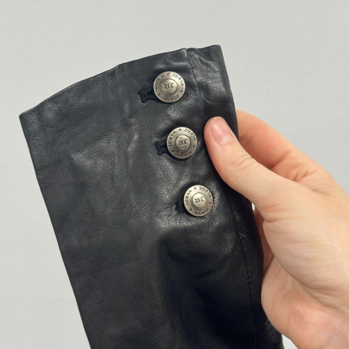 Vintage Black Plunge Y2K Blazer Leather Jacket Jorya