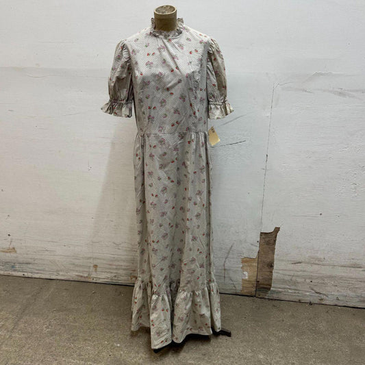 Vintage 1950s Studio-Made Strawberry Print Western Prairie Dress Movie Costume M