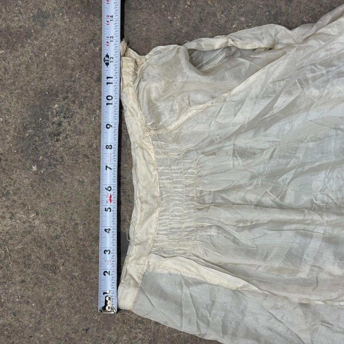 Antique Edwardian Silk Petticoat Slip Skirt XS