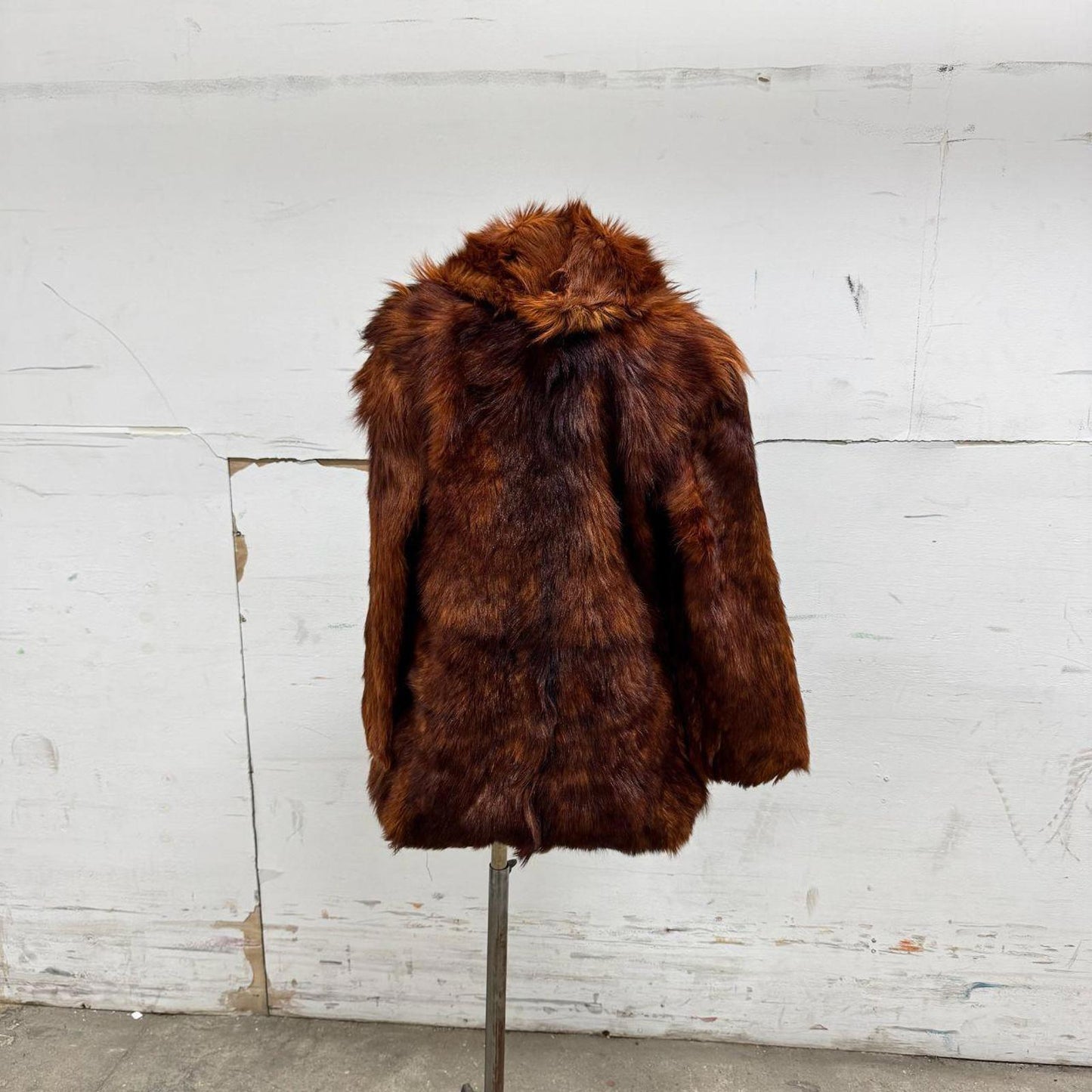 Vintage 70s Genuine Goat Fur Statement Coat