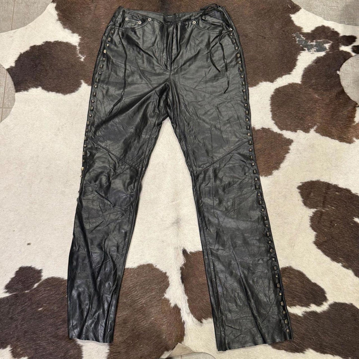 Vintage Rare Heavy Studded Harley-Davidson Leather Pants