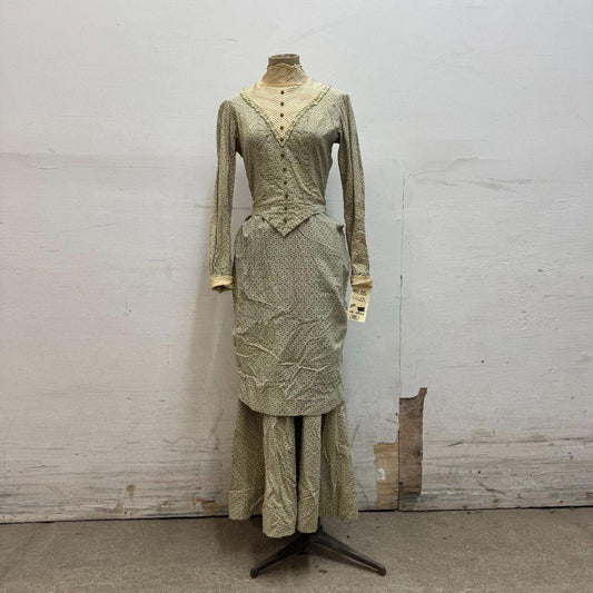 Vintage 1950s does 1880s Victorian Western Bustle Prairie Dress Film Costume