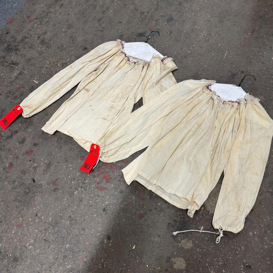 Vintage Film Costume 40s 50s Does Victorian Antique Style Peasant Blouse