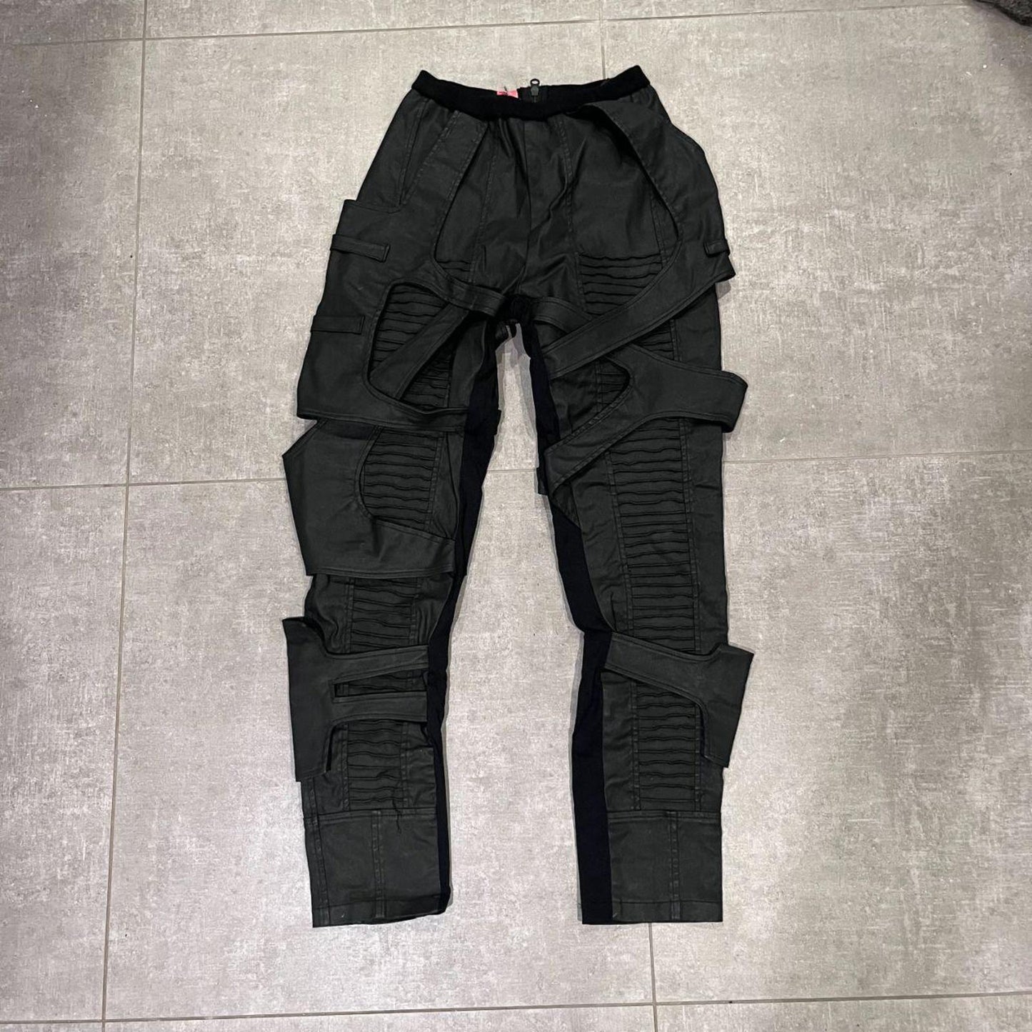 Demobaza Black Tactical Crone Moto Joggers · Waxed
