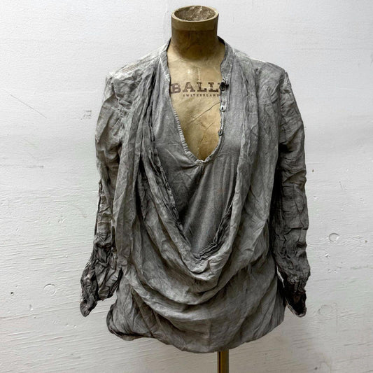 Vintage Archival Deconstructed Avant-Garde Silk Blend Top