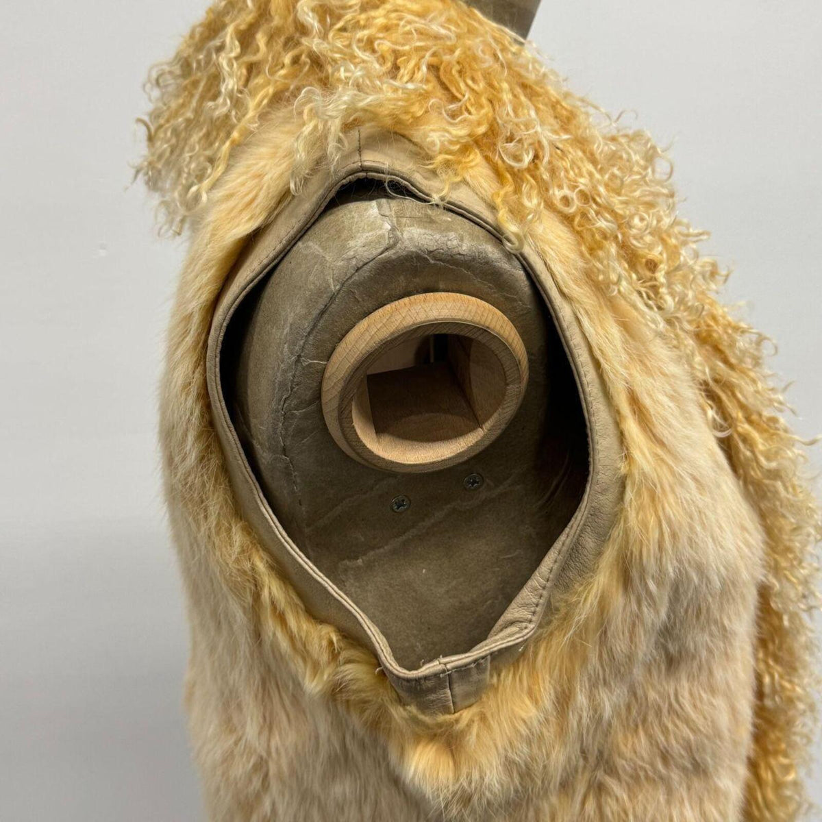 Vintage Cream Y2K Mongolian Lamb & Rabbit Fur Penny Lane Vest