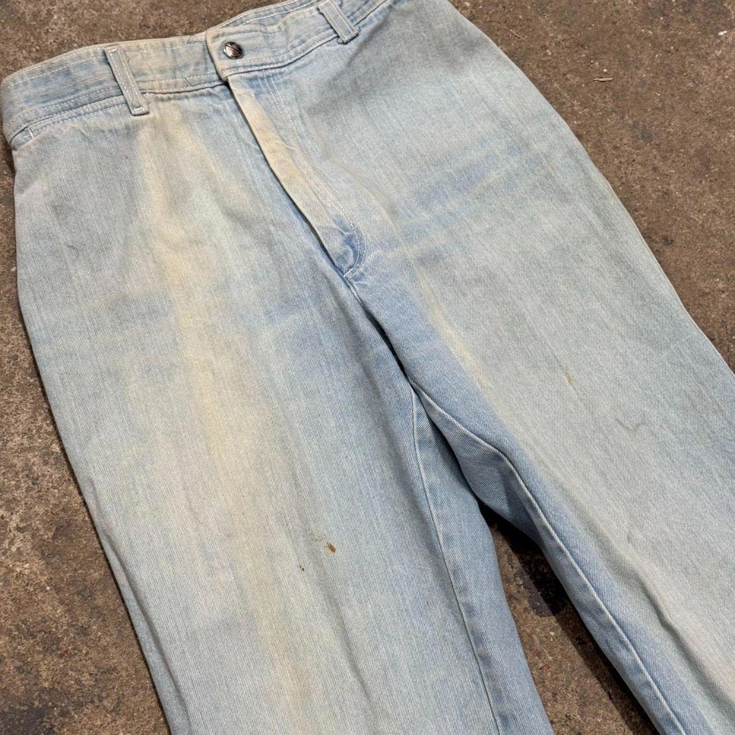 Vintage 70s Pizzazz High-Rise Faded Light Wash Jeans