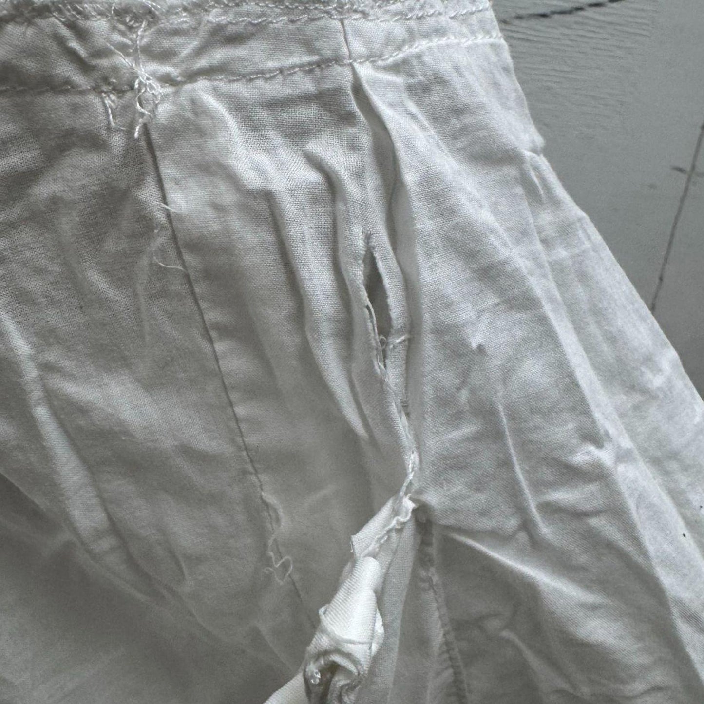Vintage La Mode Est à Vous White Cotton Parachute Dress