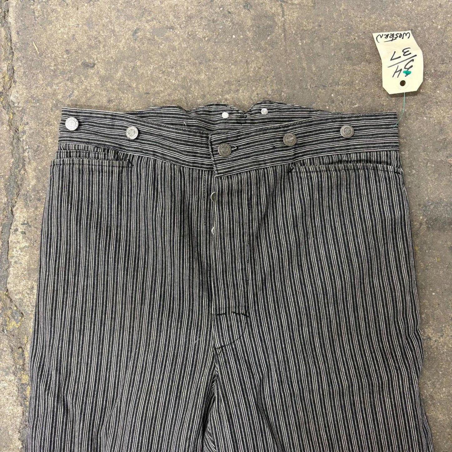 Vintage Film Costume 40s 50s Does Victorian Antique Style Men's Western Pants