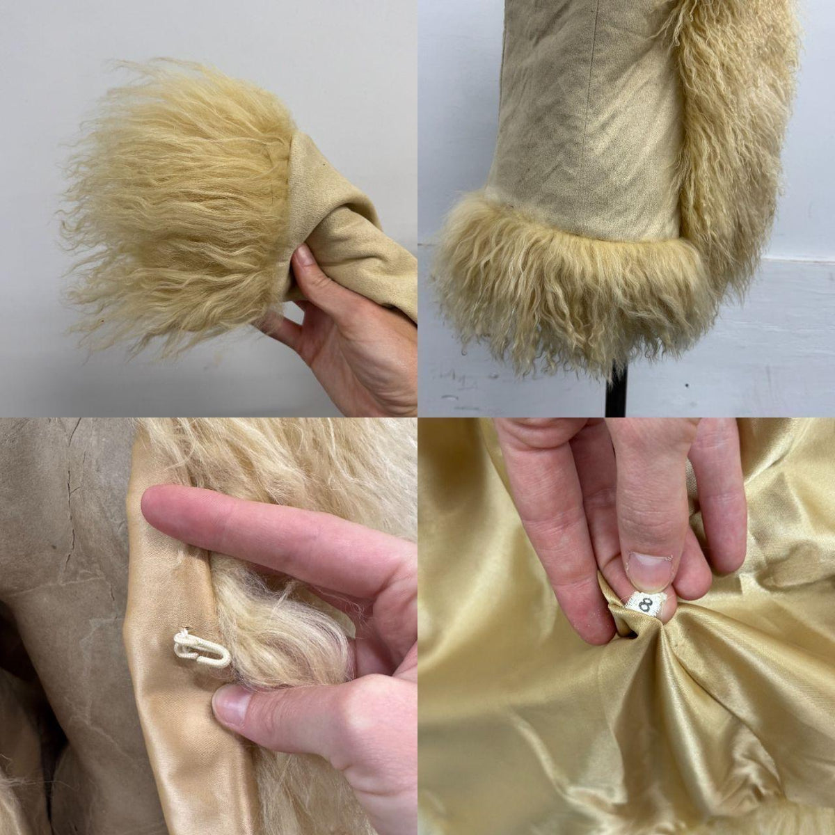 Vintage MOUSSY Buttercream Mongolian Lamb "Penny Lane" Afghan Coat