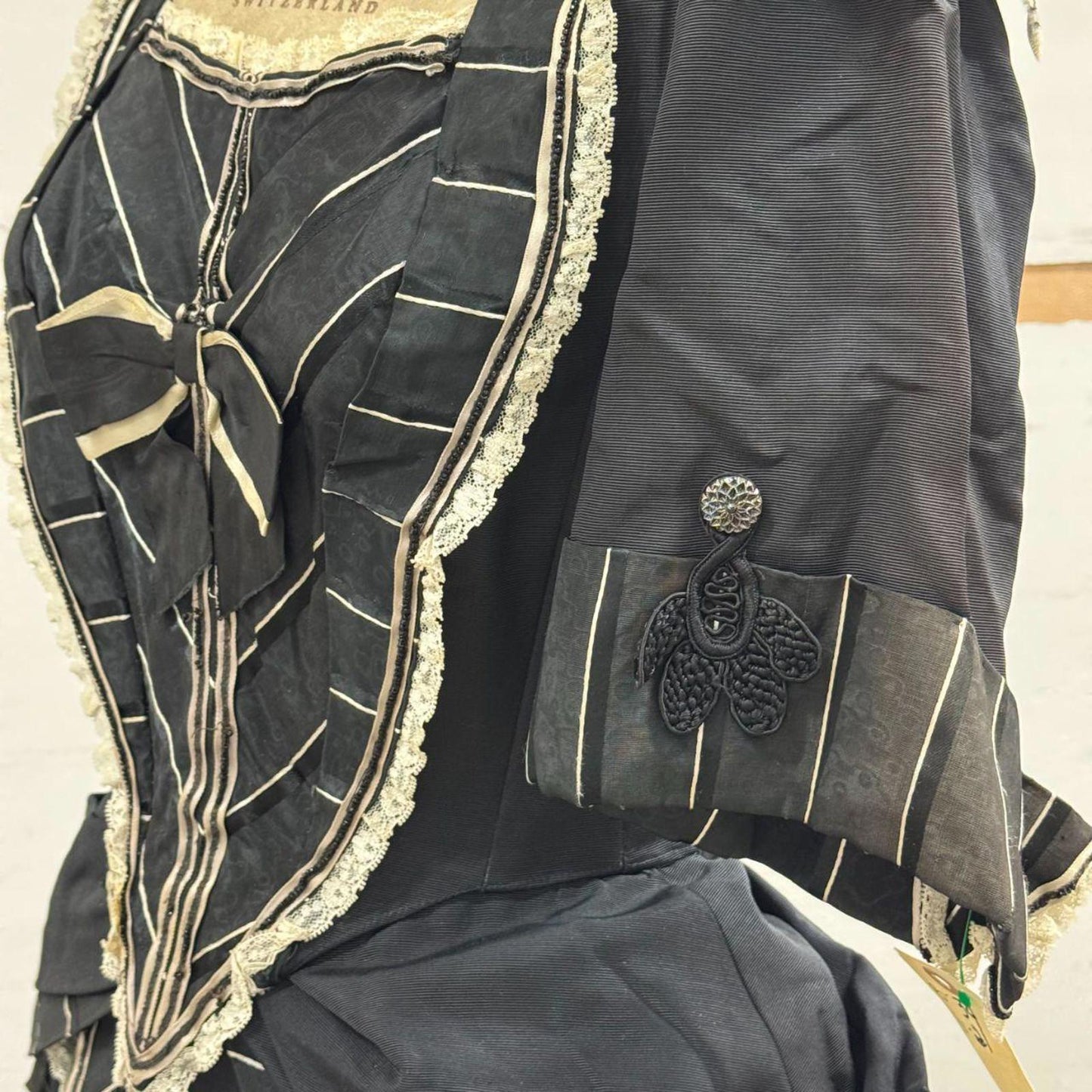 Vintage Black 50s does Victorian Mourning Gown Film Costume