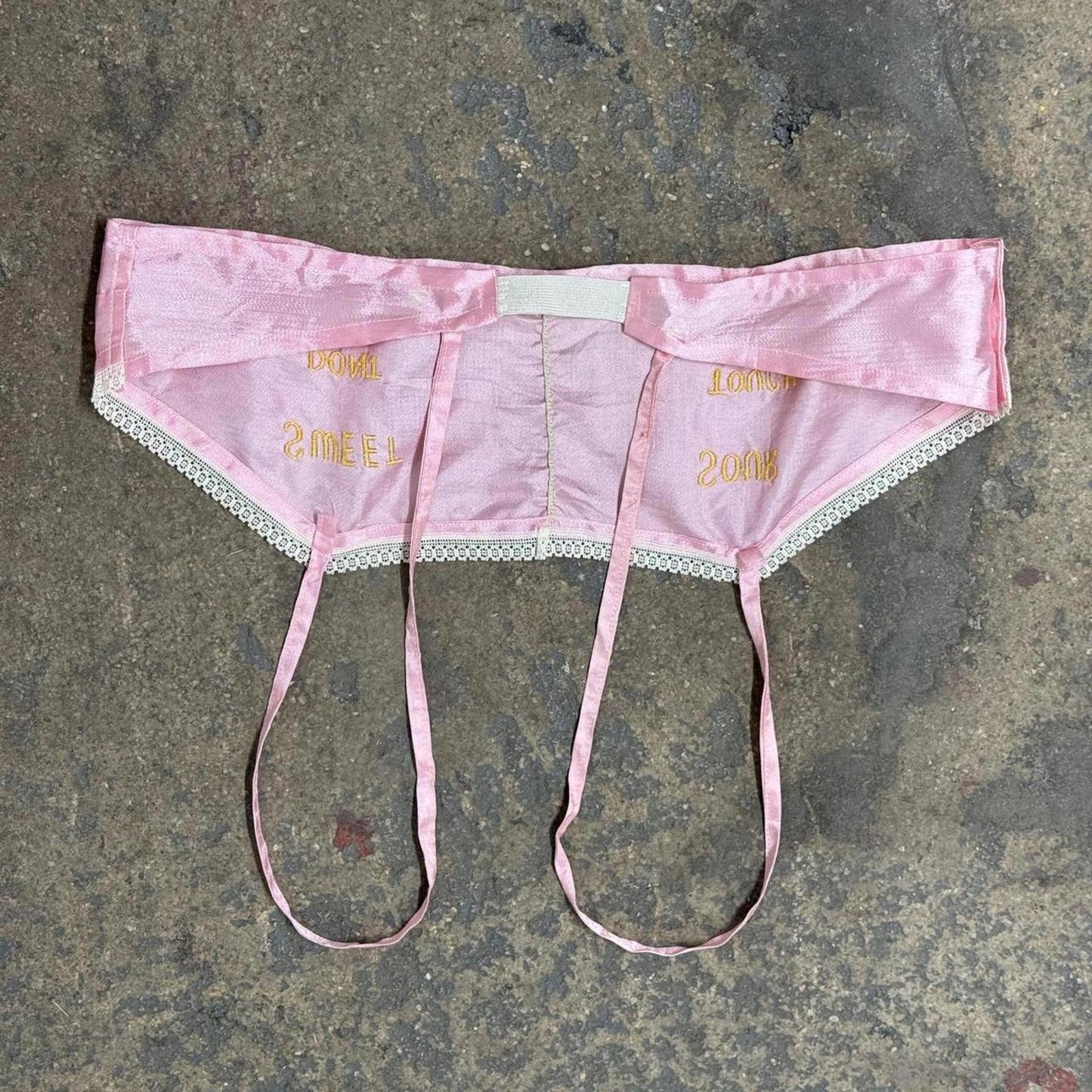1940s WWII Vintage Souvenir Embroidered Lingerie Pink